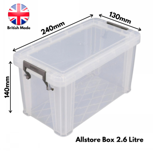 Allstore Plastic Storage Box Size 14 (2.6 Litre)